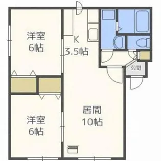 グランメール南19条【4階】の間取り