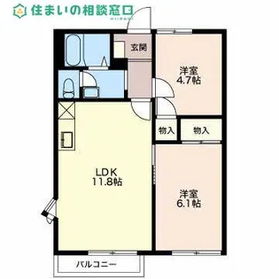 愛知県碧南市鴻島町4丁目【アパート】の間取り