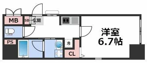 レジデンス・スエヒロ上本町【1階】の間取り