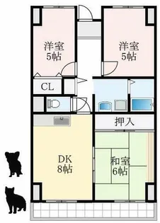 大阪府河内長野市小山田町【マンション】の間取り