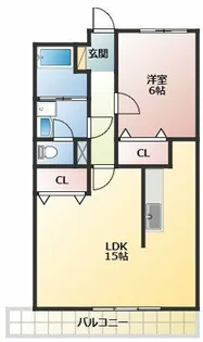 春日井駅南ハイツ【405号室】の間取り