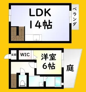 グランモア片野新町【1階】の間取り