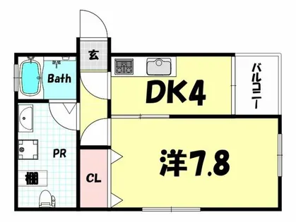 OPENSESAME MOTOMACHI-DORI【4階】の間取り