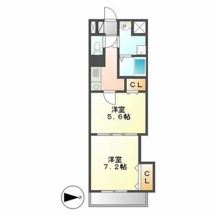 セントラル名古屋【2階】の間取り