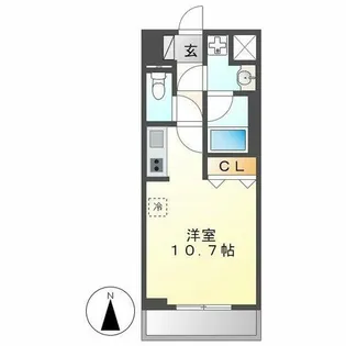 レジディア高岳【7階】の間取り