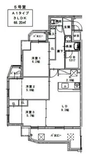 福岡県那珂川市道善3丁目【マンション】の間取り