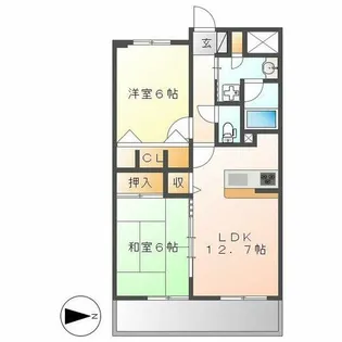 La Douceur山王【7階】の間取り