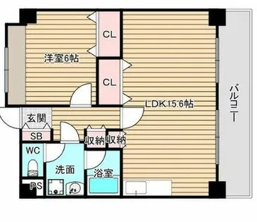 ハイグレードマンション鷺洲【10階】の間取り