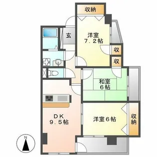 サムティイースト白壁【302号室】の間取り