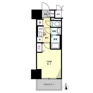 プレサンス難波クチュール【2階】の間取り