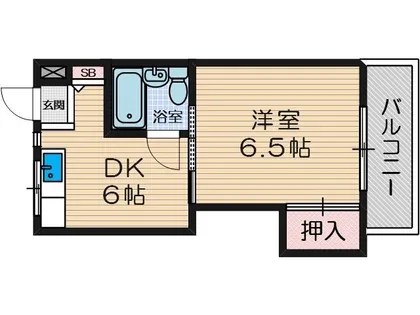 茨木フラワーハイツ【1階】の間取り