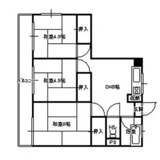 福岡県福岡市南区野間4丁目【マンション】の間取り