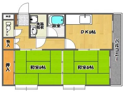 福岡県福岡市西区姪の浜5丁目【マンション】の間取り