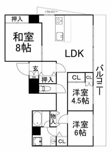 トータス西天満【6階】の間取り