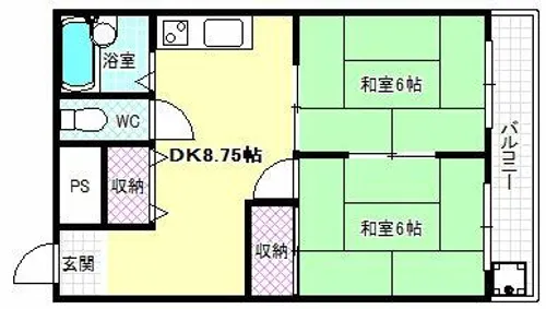 藤井寺プラザ【3階】の間取り