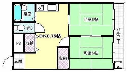 藤井寺プラザ【3階】の間取り
