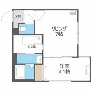 カーザフェリス平岸【3階】の間取り