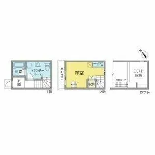 LECOCON港陽【104号室】の間取り