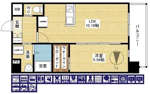 プレジオ西中島ASIAN【7階】の間取り