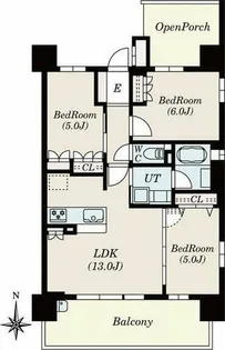 Alivis金山East【6階】の間取り