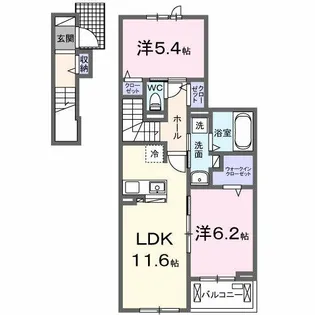 スペチアーレ トレ【2階】の間取り