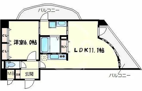 S-RESIDENCE 学園坂【12階】の間取り