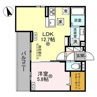 BlancFort北条宮の町【1階】の間取り
