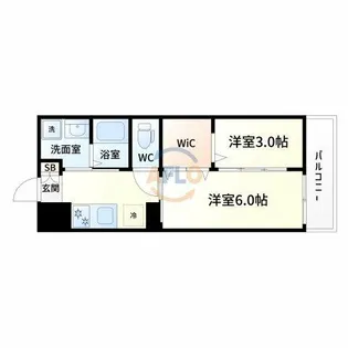 WORVE吹田江坂【8階】の間取り