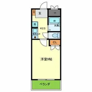シーダー針中野【3階】の間取り