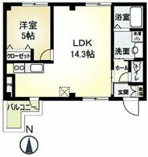 白百合ハイツ【2階】の間取り