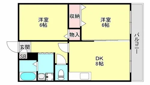 エスポアール布施【1階】の間取り