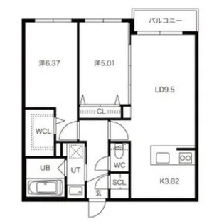 BPRレジデンス二十四軒【5階】の間取り