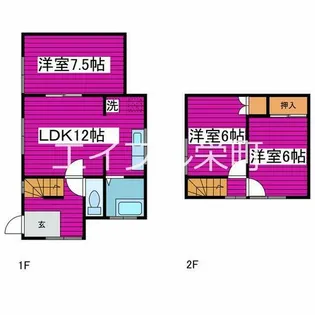 北海道札幌市東区東苗穂九条2丁目【一戸建】の間取り