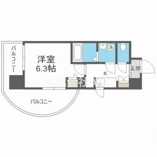 エス・キュート上本町イースト【906号室】の間取り