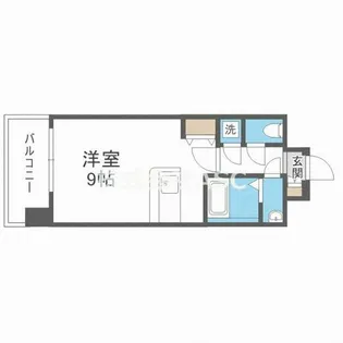 エス・キュート上本町イースト【1204号室】の間取り