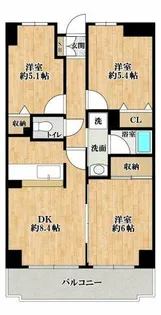 ルキア国分【4階】の間取り