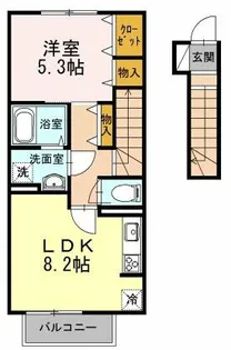 ヴェルヴィル【2階】の間取り