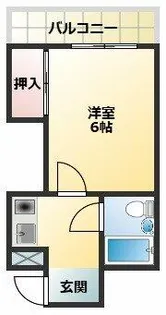 近鉄南大阪線矢田駅5階建築38年【3階】の間取り