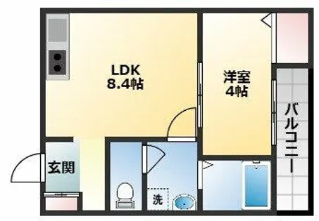 F style天美東8丁目【3階】の間取り