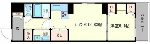 DAIKOKU ROUGE【9階】の間取り