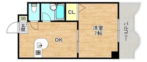 グランパレス小路東【4階】の間取り