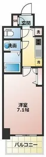 プランドール北浜【13階】の間取り