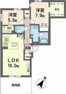 HIGH LINE PARK B棟【1階】の間取り