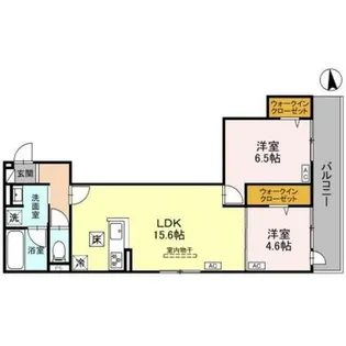 ハイダウェイ両替町【1階】の間取り