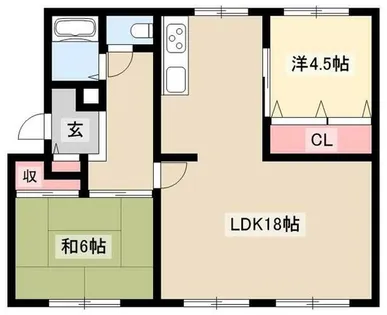 西一社団地 12号棟【505号室】の間取り