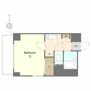 タウンコートパル【6階】の間取り