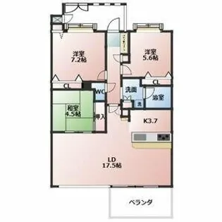 パルシオ東山元町【2階】の間取り
