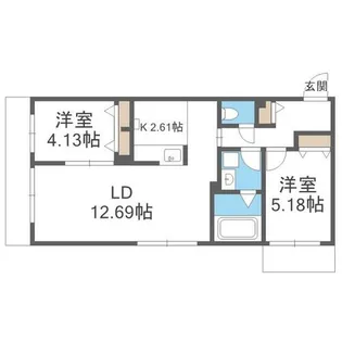S-RESIDENCE医大南altier【1階】の間取り