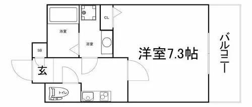 ラパンジール四天王寺東【3階】の間取り