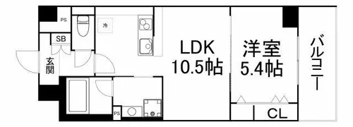 大阪府大阪市東成区東今里3丁目【マンション】の間取り